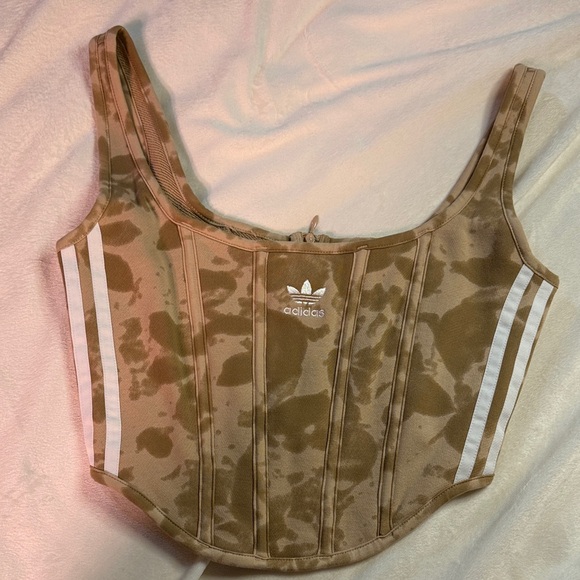 adidas Tops - Adidas Tan Camouflage Corset Top